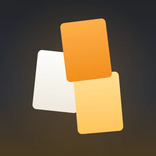 ColourPicker app icon — three swatch cards in ivory, amber and gold on graphite